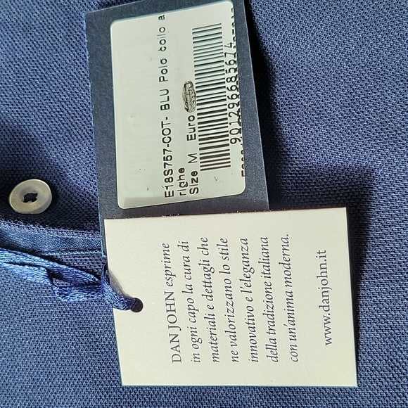 NWT Dan John Men's Navy Polo Shirt Size Medium - Picture 5 of 9